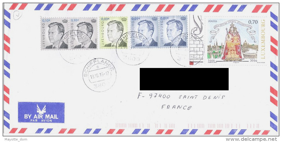 LUXEMBOURG 2016 Marie Consolatrice Affligés Vatican Schifflange To FRANCE Cover Brief - Cartas & Documentos