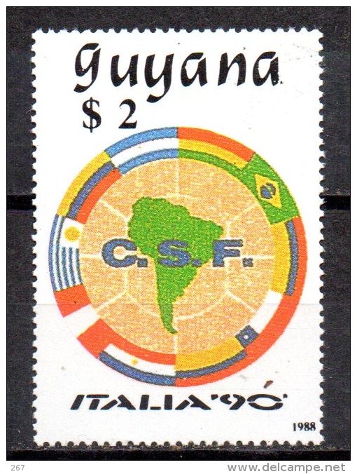 GUYANA  N°  2050 Z   * *  ( Cote 5e )  Cup 1990    Football  Soccer  Fussball - 1990 – Italie