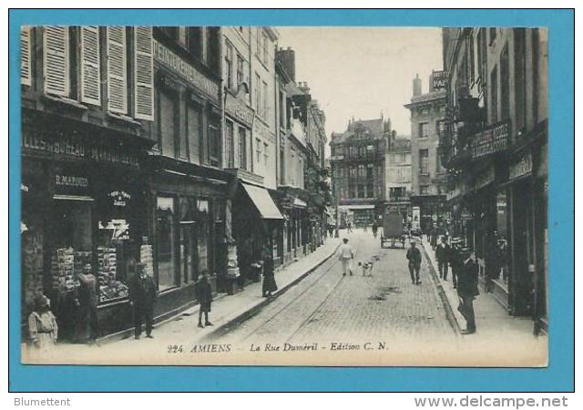 CPA 224 - Commerces Marchand Cartes Postales Rue Dumeril AMIENS 80 - Amiens