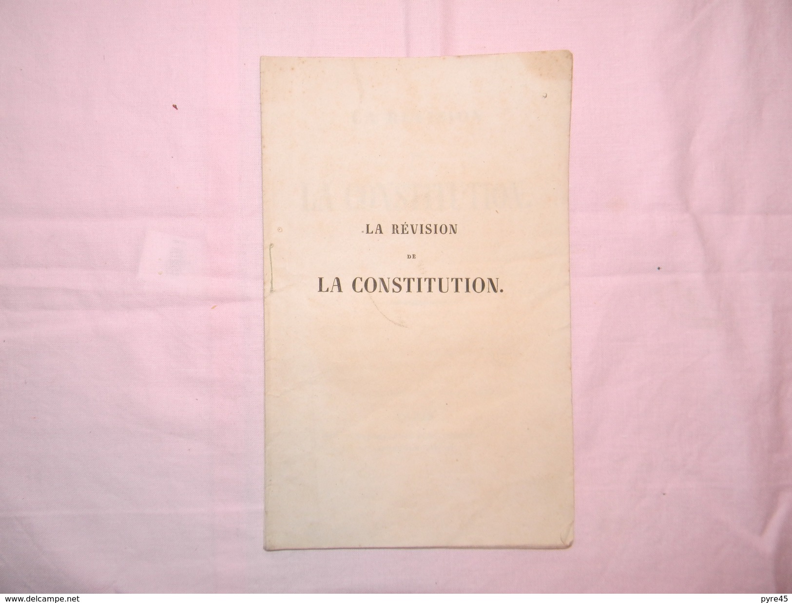 LA REVISION DE LA CONSTITUTION 47 PAGES - Droit