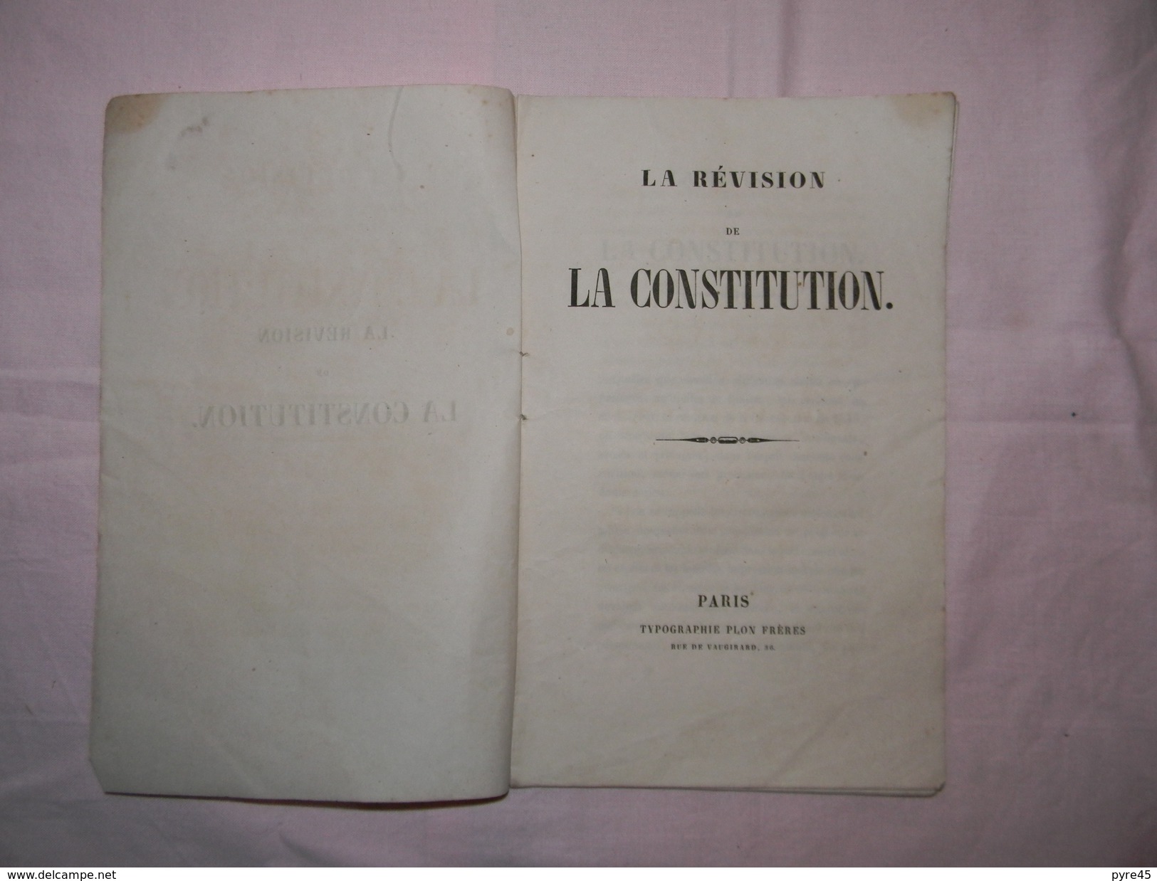 LA REVISION DE LA CONSTITUTION 47 PAGES - Right