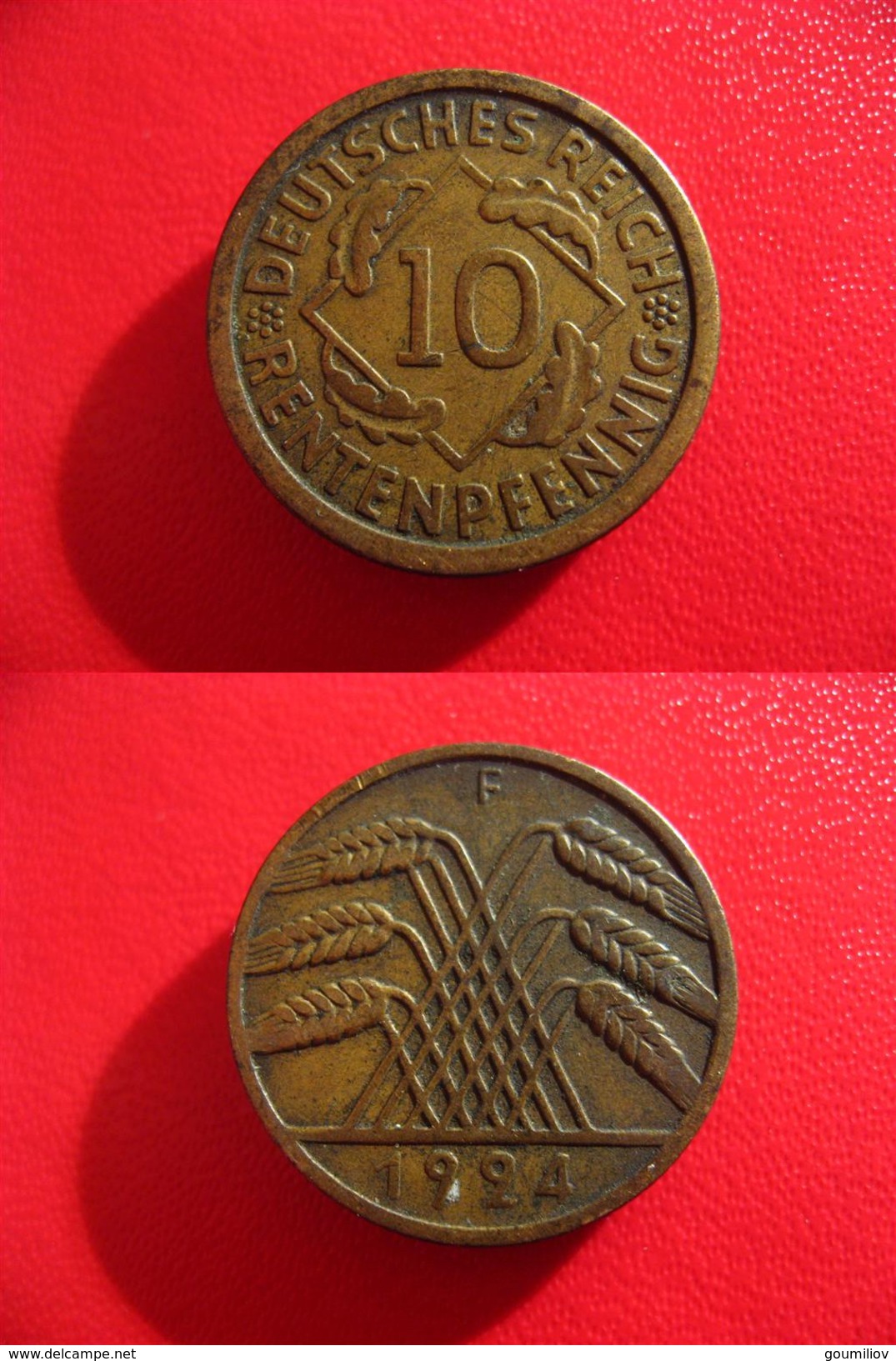 Allemagne - 10 Rentenpfennig 1924 F Stuttgart 4386 - 10 Rentenpfennig & 10 Reichspfennig