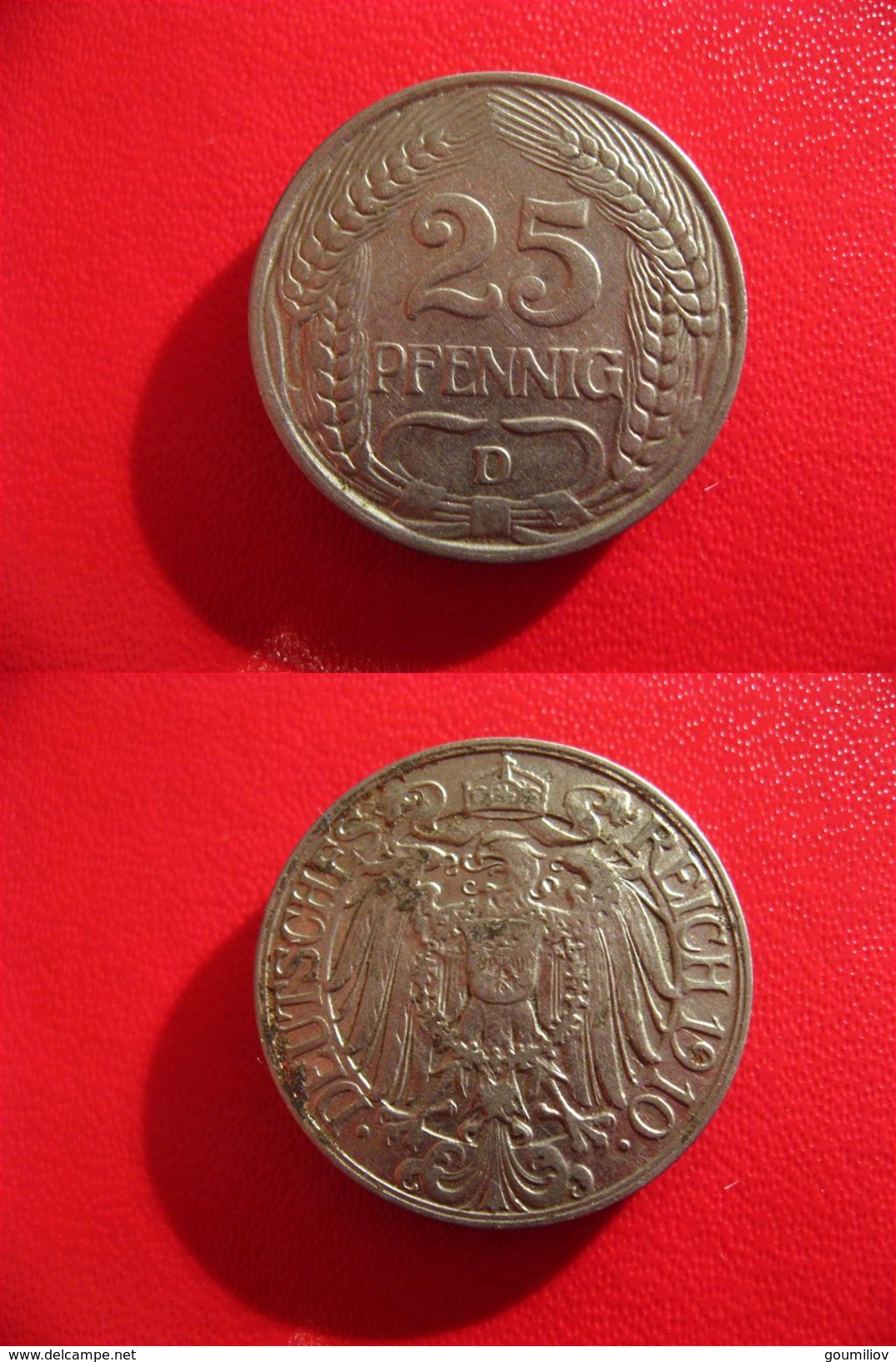 Allemagne - 25 Pfennig 1910 D Munich 4367 - 25 Pfennig