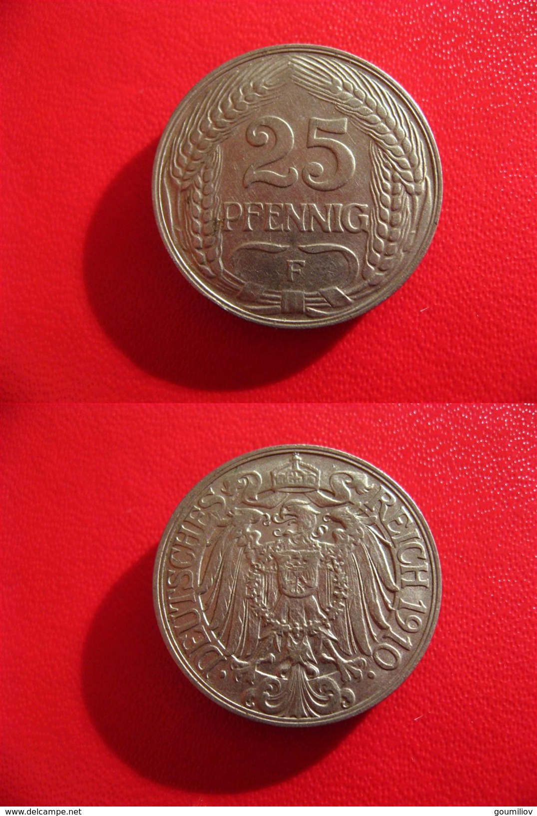 Allemagne - 25 Pfennig 1910 F Stuttgart 4365 - 25 Pfennig