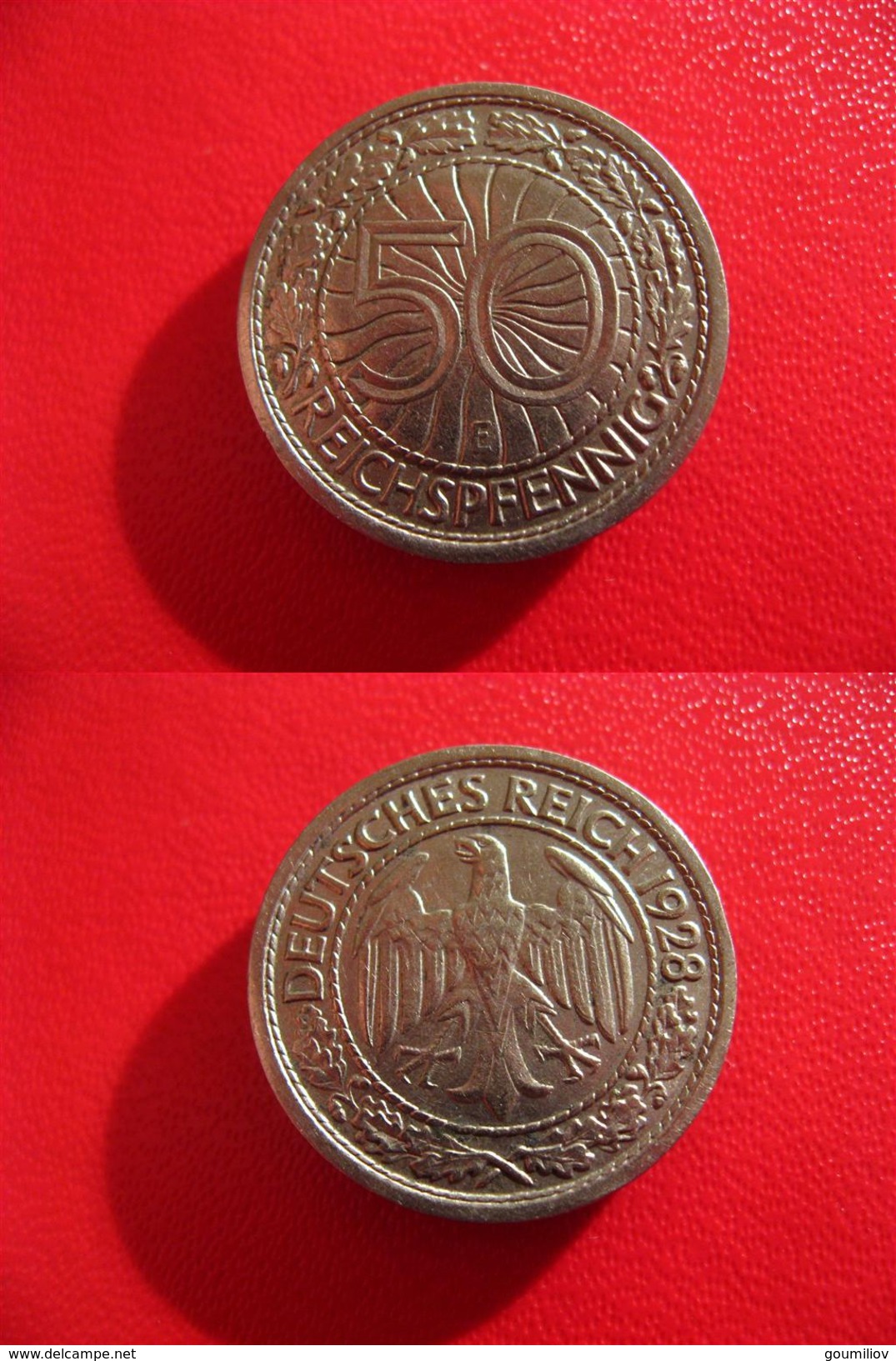 Allemagne - 50 Reichspfennig 1928 E Muldenhutten 4402 - 50 Rentenpfennig & 50 Reichspfennig