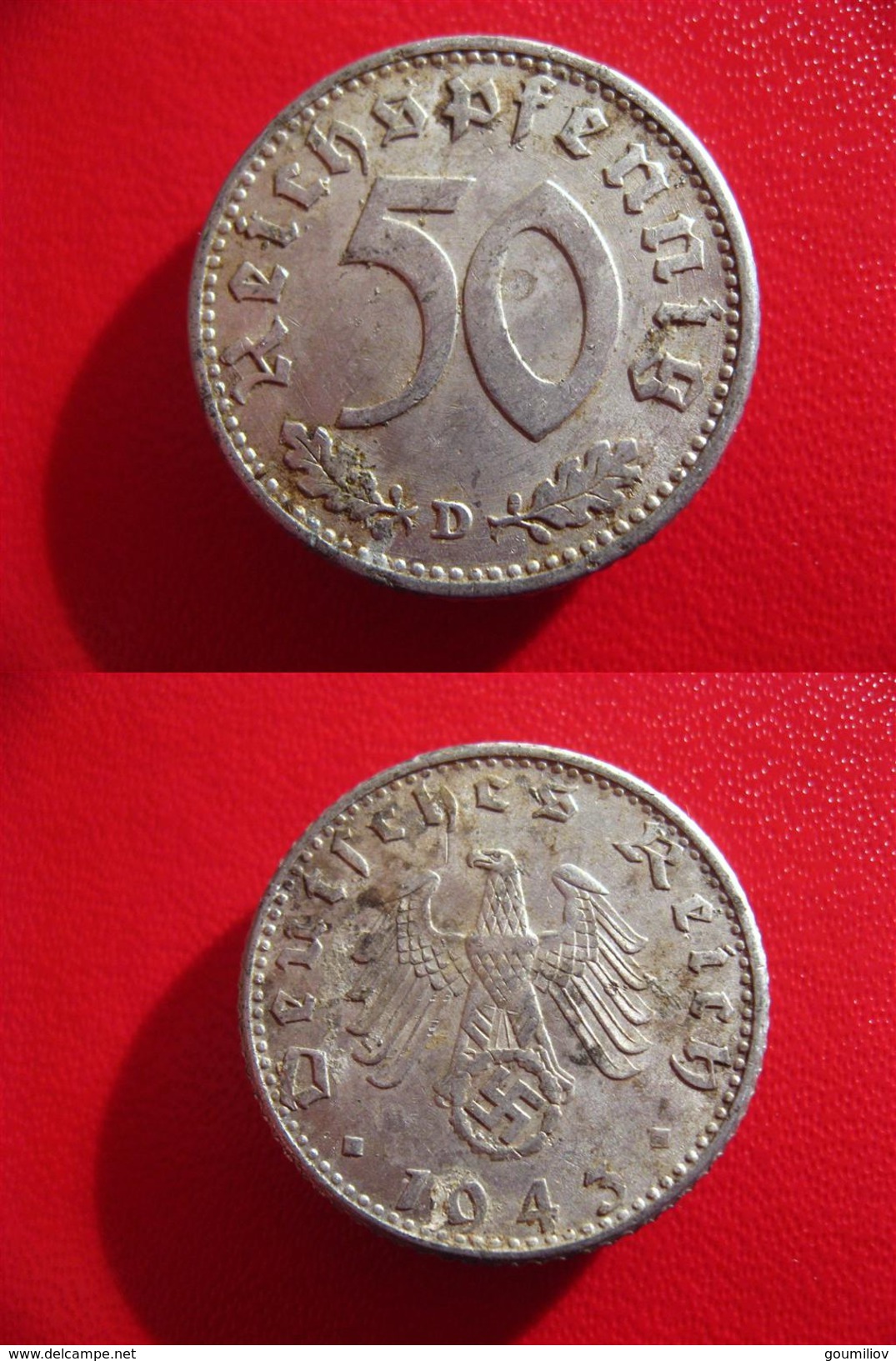 Allemagne Nazie - 50 Reichspfennig 1943 D Munich 4263 - 50 Reichspfennig