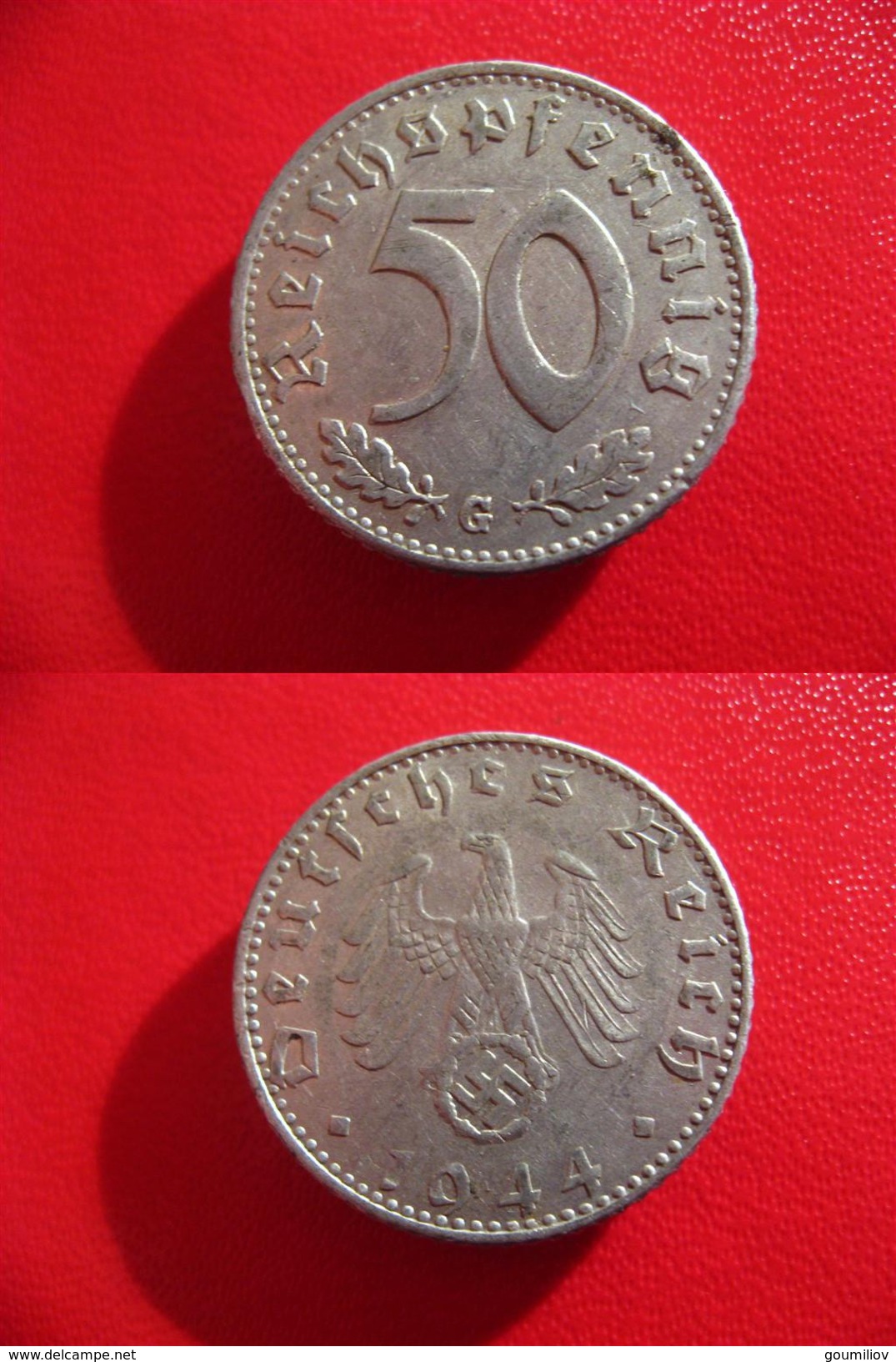 Allemagne Nazie - 50 Reichspfennig 1944 G Karlsruhe 4265 - 50 Reichspfennig