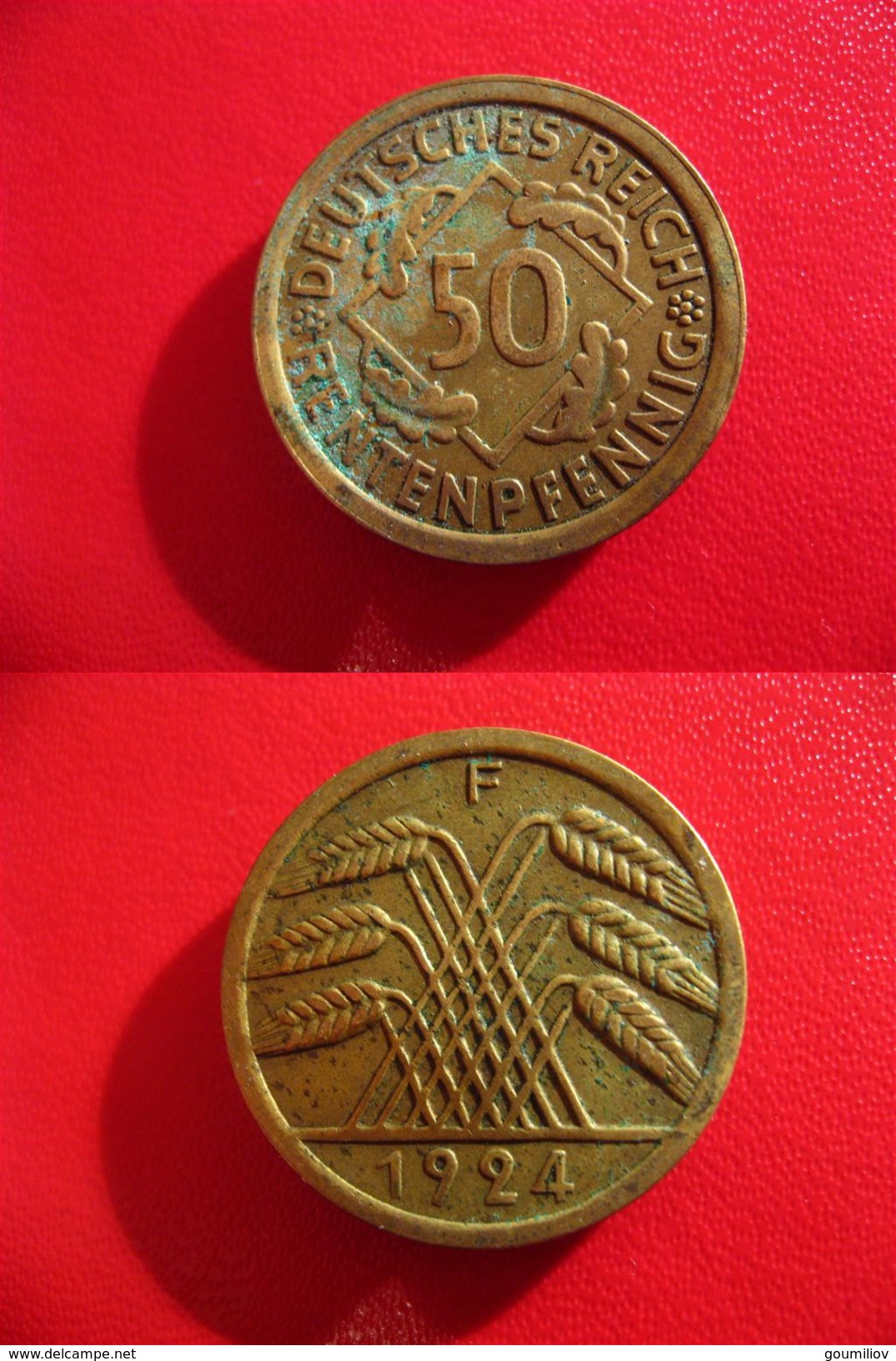 Allemagne Nazie - 50 Rentenpfennig 1924 F Stuttgart 4361 - 50 Rentenpfennig & 50 Reichspfennig