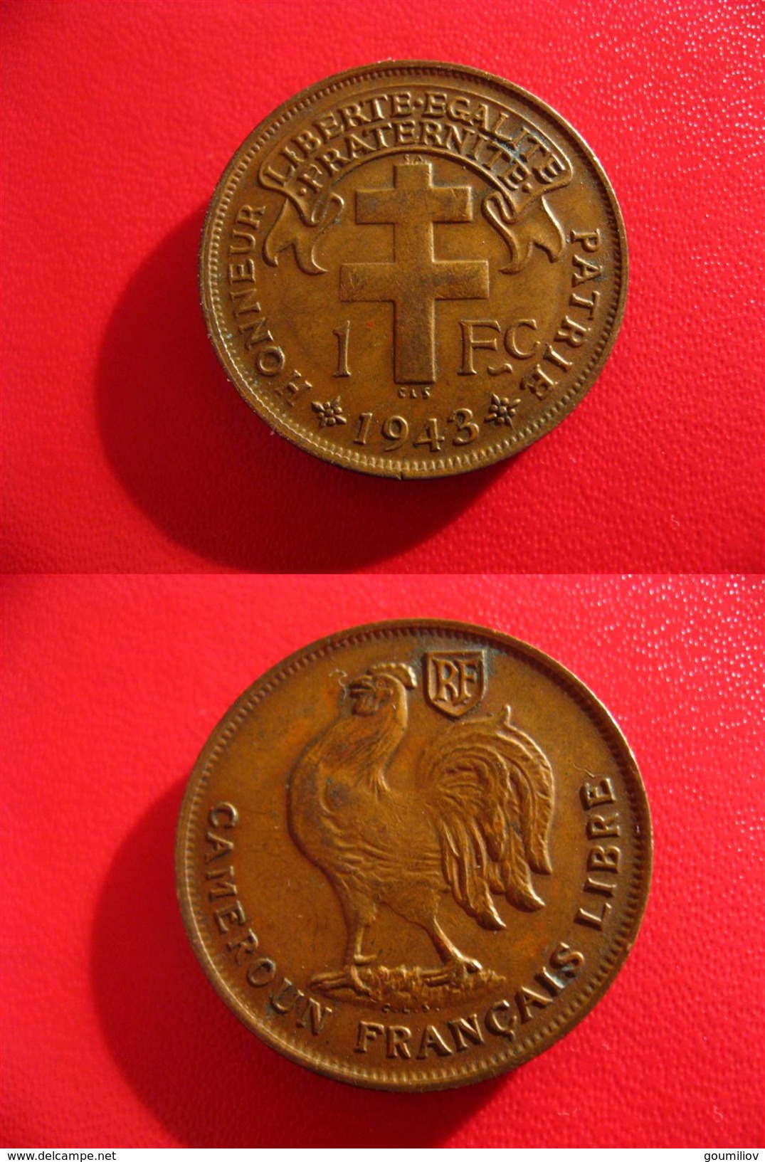 Cameroun Français Libre - 1 Franc 1943 4357 - Camerun