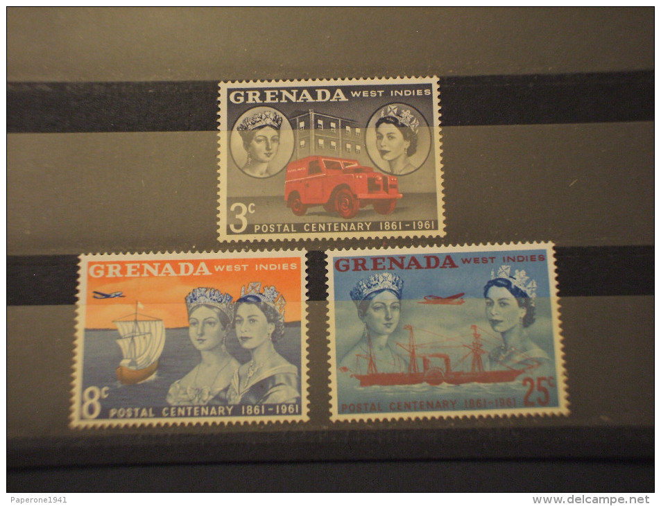 GRENADA - 1961 MEZZI DI TRASPORTO  3 VALORI - NUOVI(++) - Grenada (...-1974)