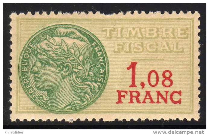 FISCAUX  1,08 FRANC - Altri & Non Classificati