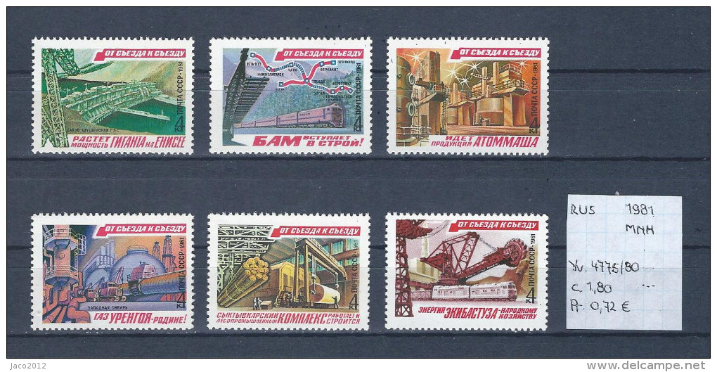 USSR 1981 - YT 4775/80 Postfris/neuf/MNH - Ongebruikt