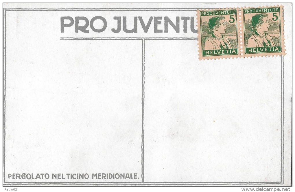 PRO JUVENTUTE-KARTE  &#8594; Pergolato Nel Ticino Meridionale  &#9658;SBK 2xJ3 Nicht Abgestempelt !&#9668; - Covers & Documents