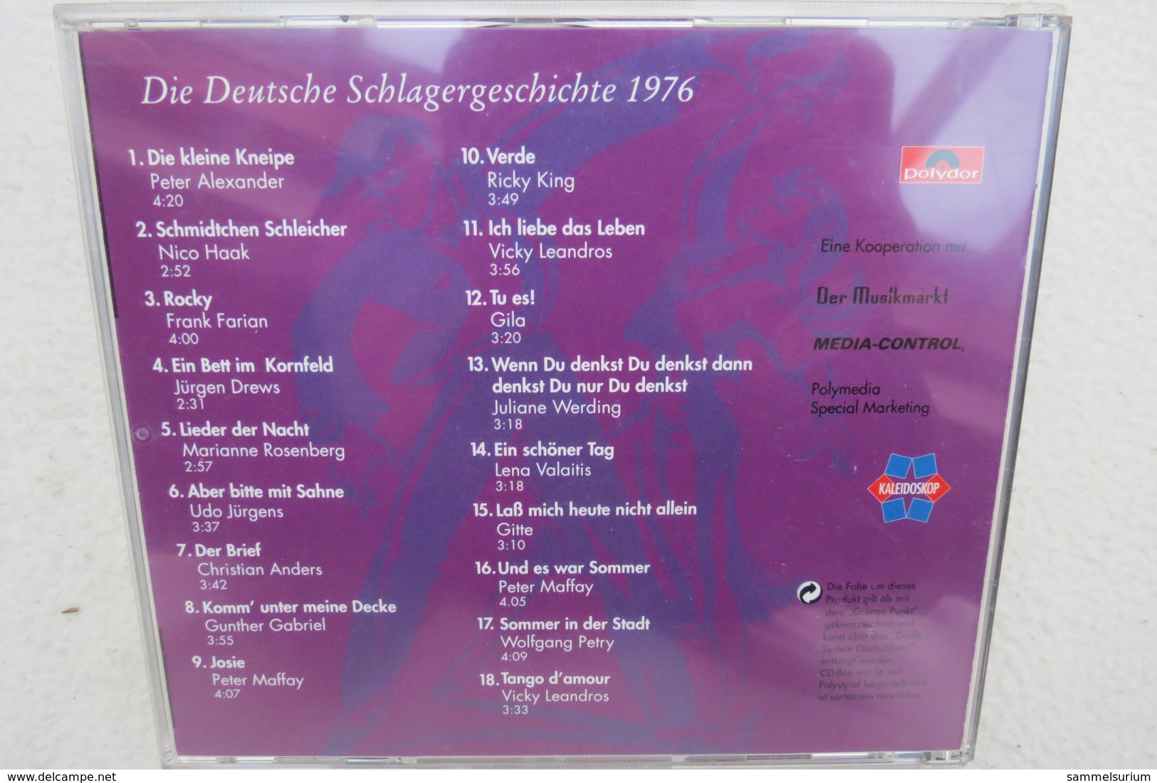 CD "Die Deutsche Schlagergeschichte 1976" Authentische Tondokumentation Erfolgreicher Dtsch. Titel Im Original 1959-1988 - Sonstige - Deutsche Musik