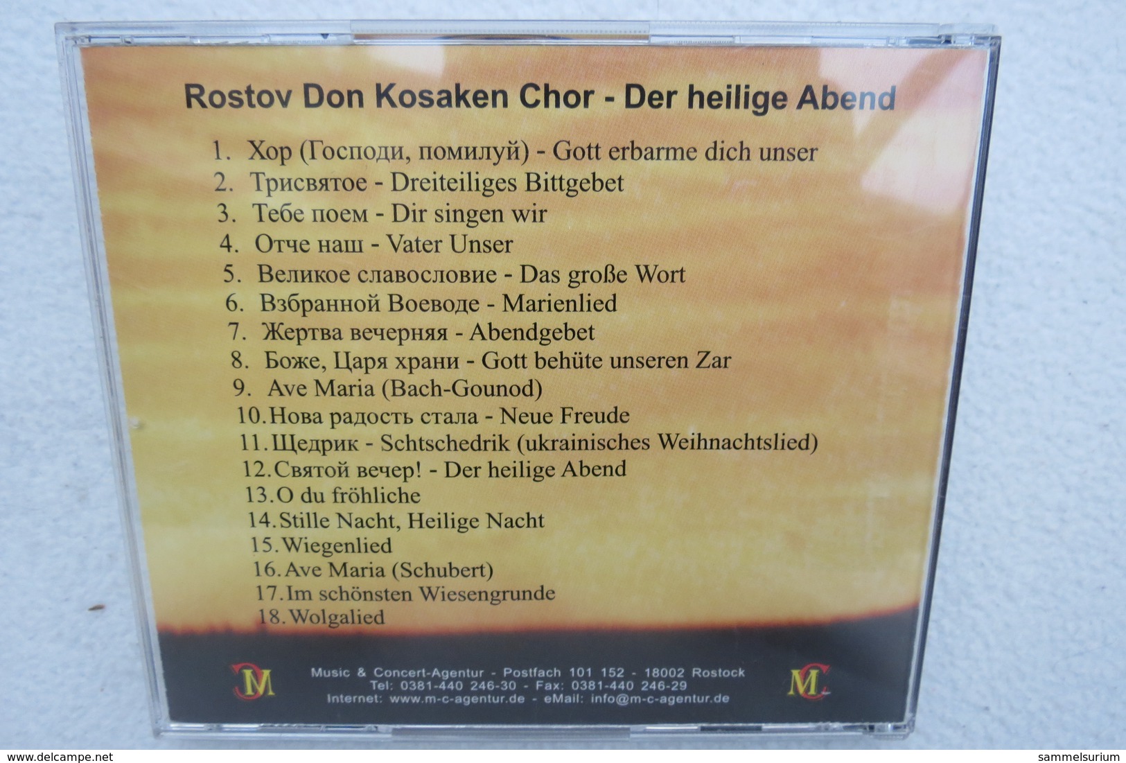 CD "Der Rostov Don Kosaken Chor" Der Heilige Abend (signiert) - Canzoni Di Natale