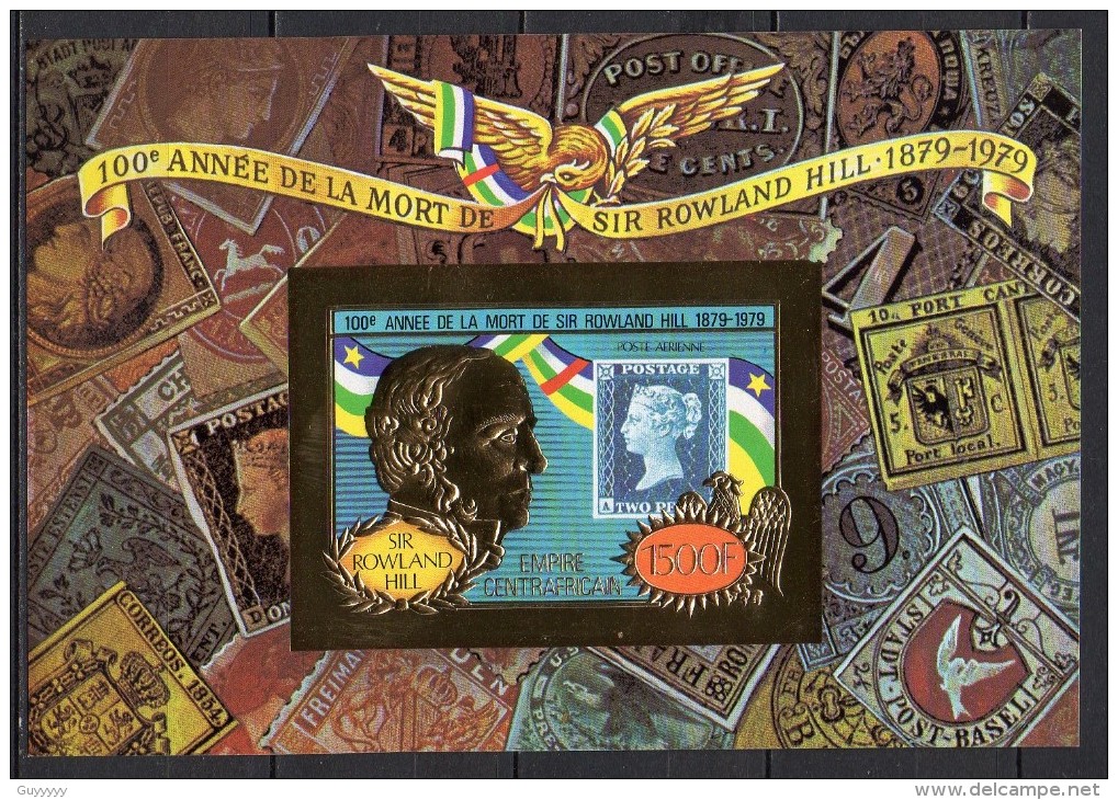 Centrafricaine - Bloc Feuillet - 1978 - Yvert N°  BF 29 ** - Rowland Hill - Centraal-Afrikaanse Republiek