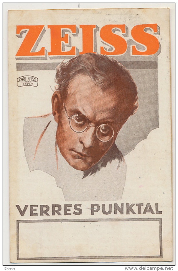 Advert Carl Zeiss Jena Verres Punktal  Pub Verres Lunettes Glasses - Jena
