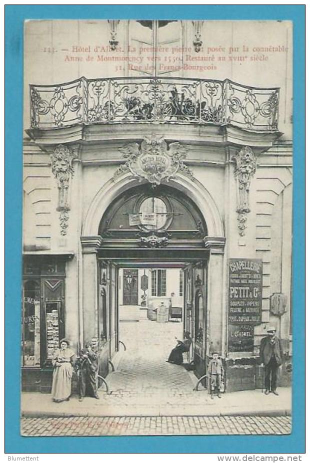 CPA 133 - Marchand Cartes Postales Ancien Hôtel Jeanne D'ALBRET Rue Des Francs-Bourgeois PARIS - Distrito: 08