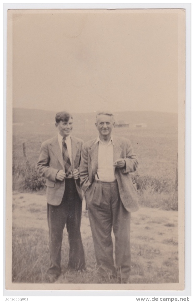 Young Man And Old Man In Rural Setting. Social History - Anonymous Persons