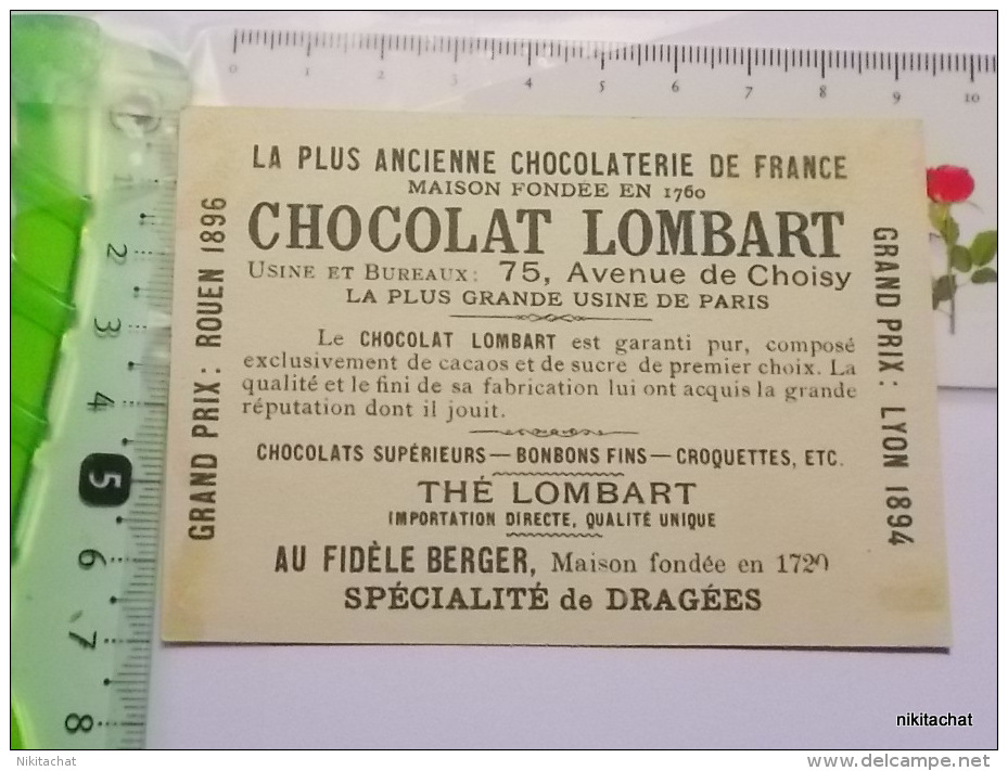 CHROMO CHOCOLAT LOMBART-CHATEAU DE CHANTILLY-PORTE D HONNEUR - Lombart