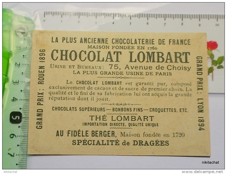 CHROMO CHOCOLAT LOMBART-CHATEAU DE CHINON - Lombart