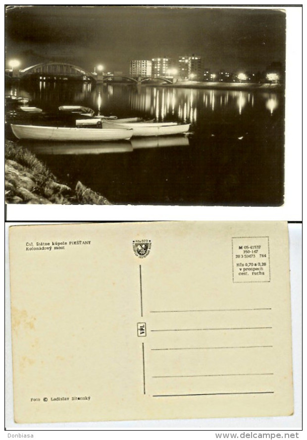 Piestany: Csl. Statne Kùpele - Lolonàdovy Most. Lot 2 Postcards B/w Cm 10,5/14,5 - Slovacchia