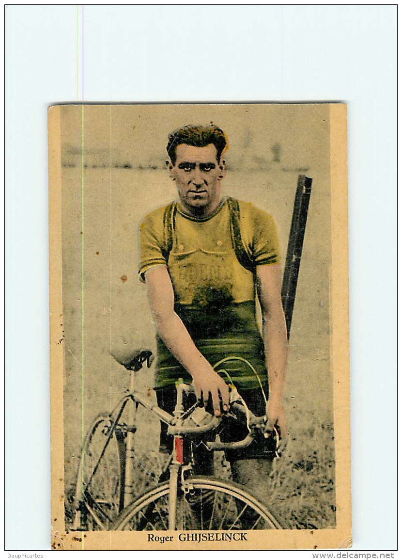 CYCLISME - Roger GHIJSELINCK - Carte Découpée - En L' état - 2 Scans - Cyclisme