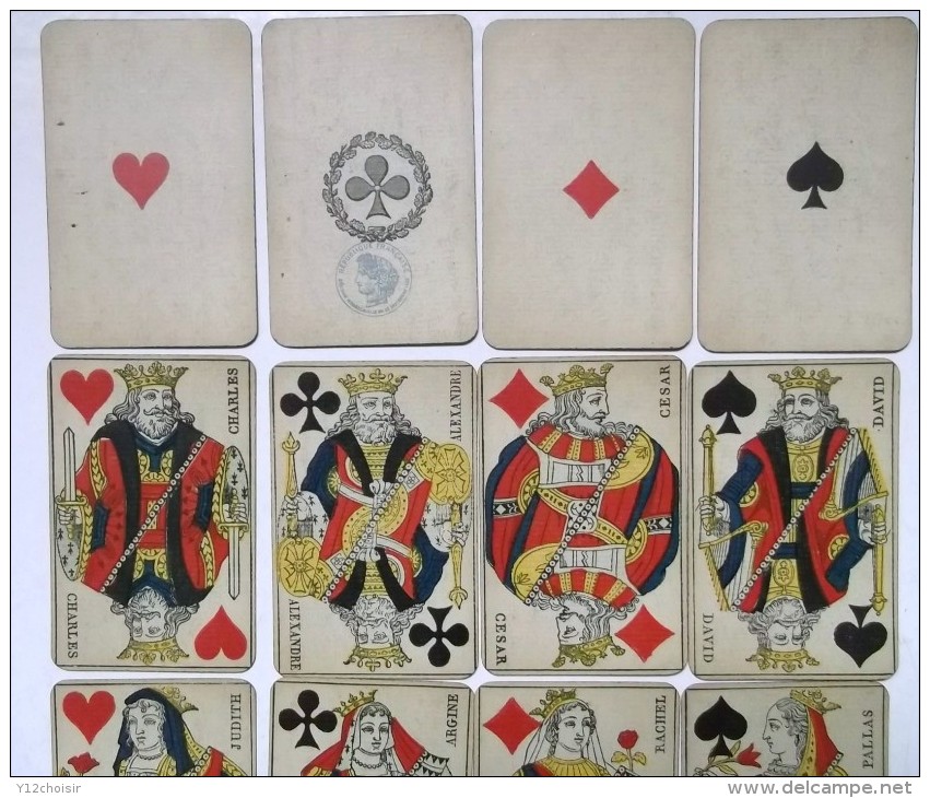 ANCIEN JEU DE 32 CARTES LAVABLES A JOUER VITREX B.P. GRIMAUD - 32 Cartes