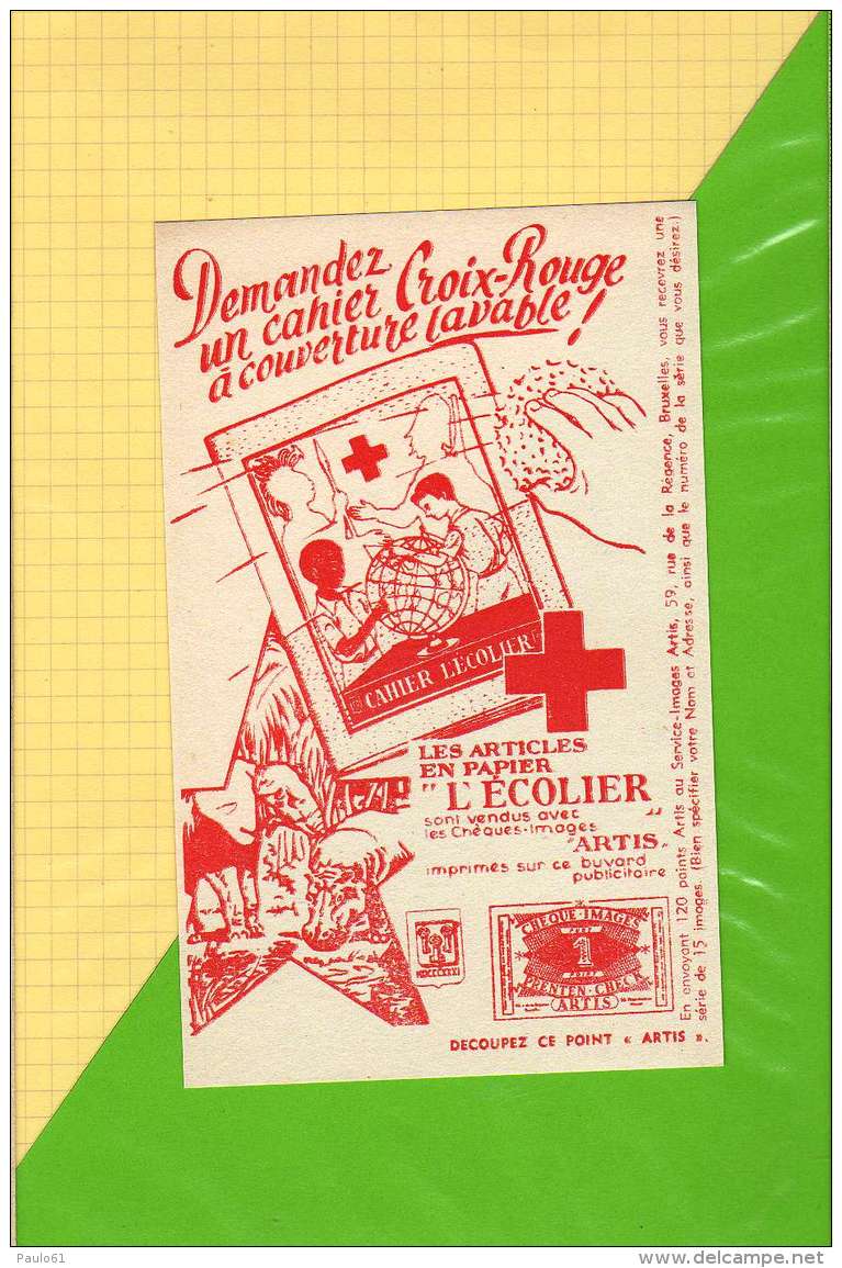 BUVARD &amp; Blotting Paper :  Cahier Croix Rouge "L'Ecolier " (Blanc ) - Papeterie