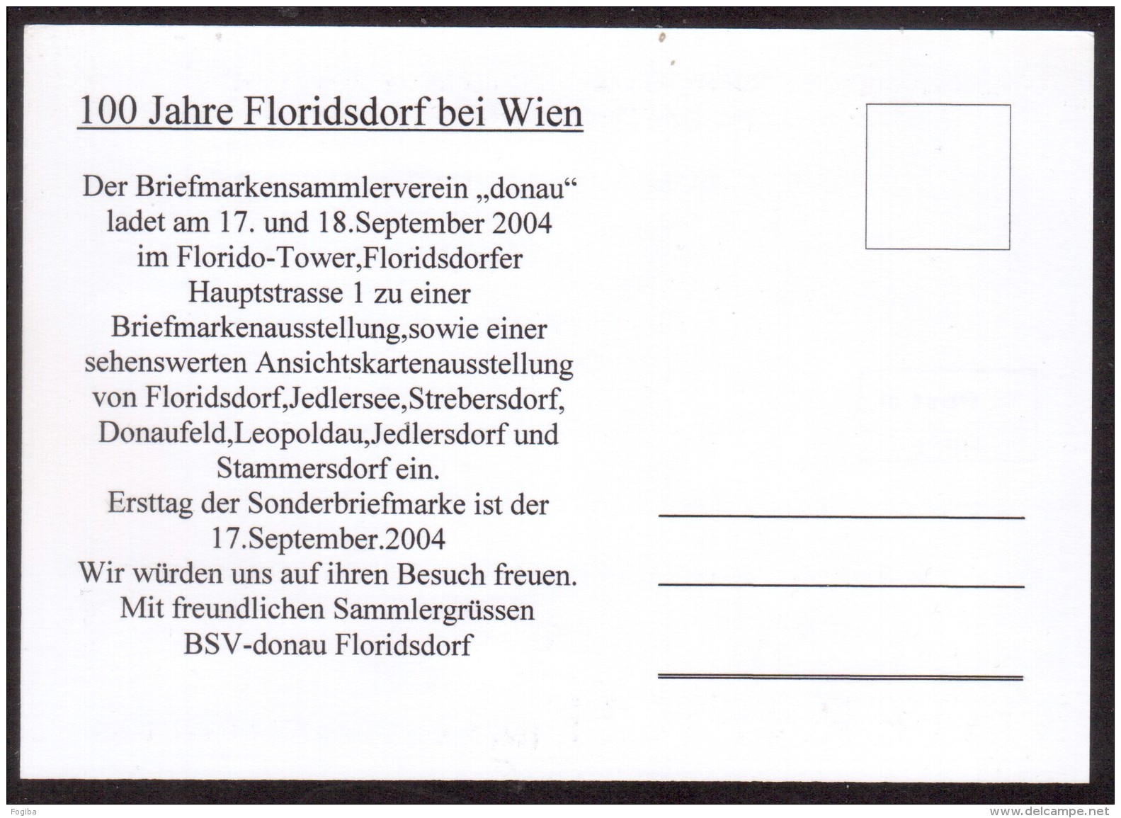 JP47     ÖSTERREICH /AUSTRIA 2004 - Maxicard - 100. Jahre Floridsdorf Bei Wien - Treni