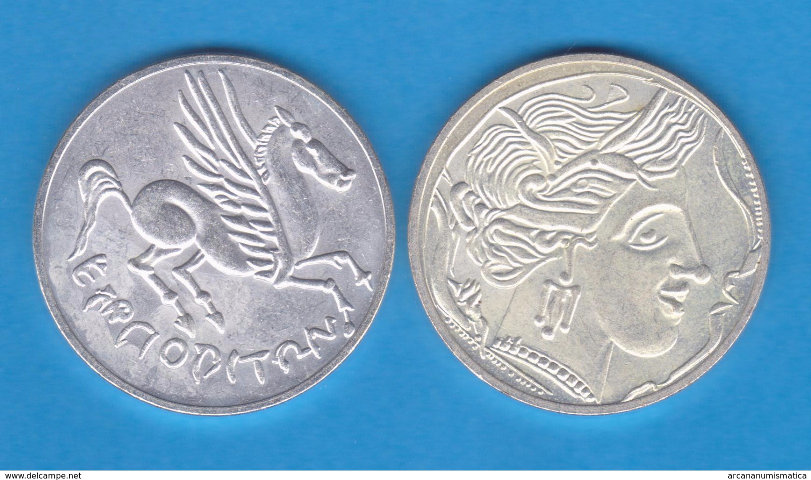 Grecia Antigua  Dracma Empúries (Girona)  Siglo III  A. C.  Plata  Réplica  DL-11.928 - Monedas Falsas