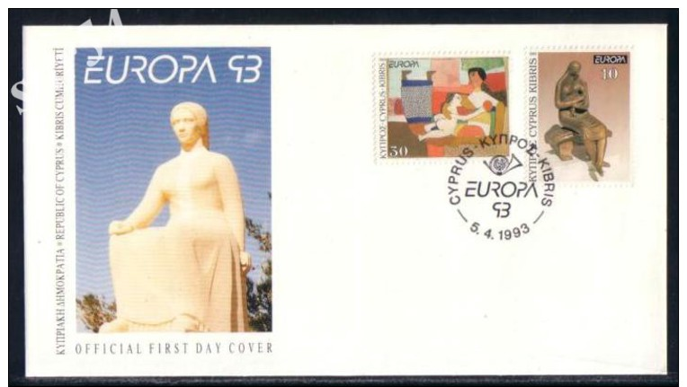 Cyprus FDC 1993 Europa CEPT - Lettres & Documents