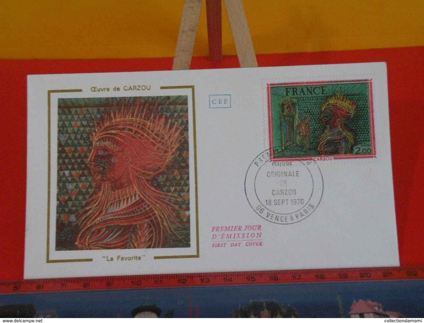 FDC > 1970-1979 > Oeuvre, Carzou, Princesse Lointaine - 06 Vence & Paris - 18.9.1976 - 1er Jour. Coté 13,50 &euro; Lot 3 - 1970-1979