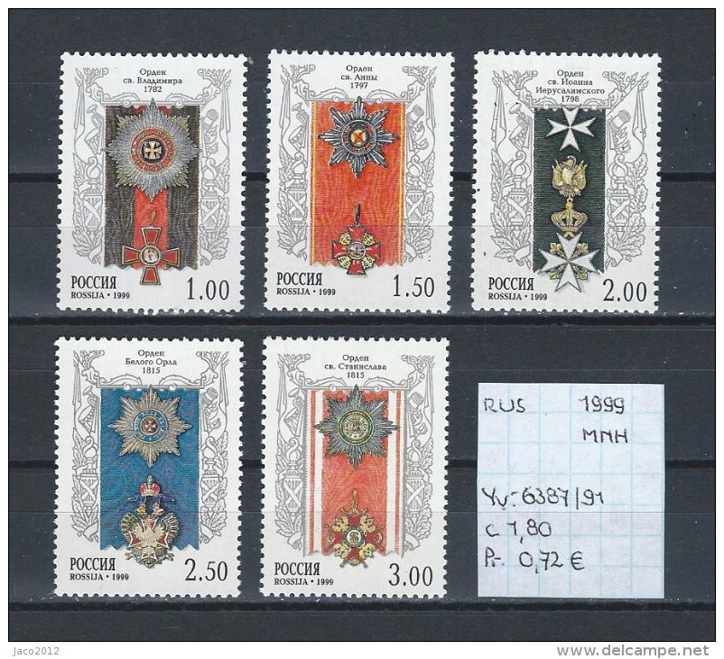 Russische Federatie 1999 - YT 6387/91 Postfris/neuf/MNH - Neufs