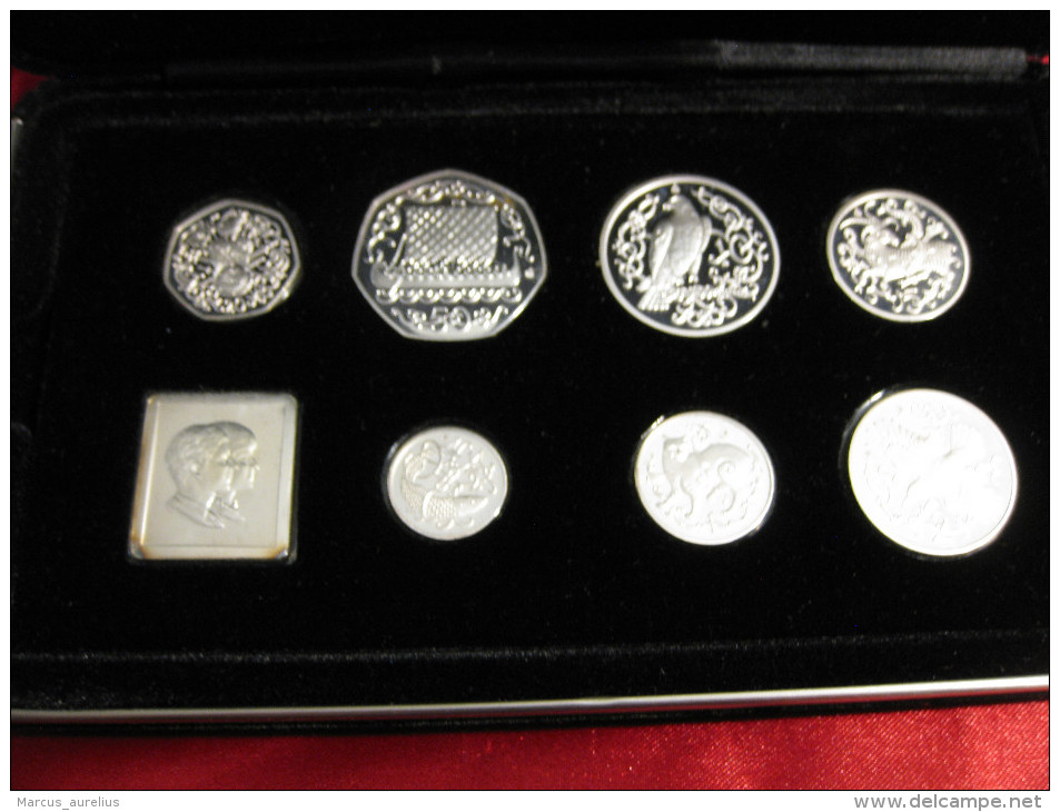 Isle Of Man Silver Decimal Coinage Set 1982 - Isle Of Man