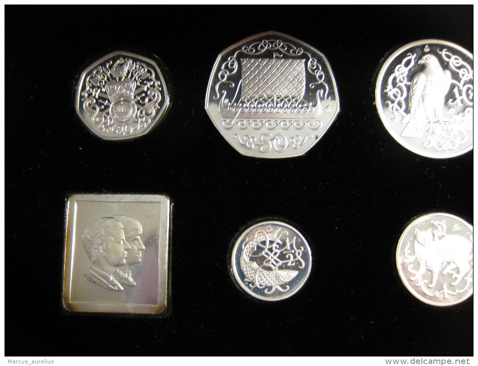 Isle of Man silver decimal coinage set 1982