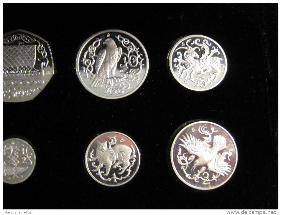 Isle of Man silver decimal coinage set 1982