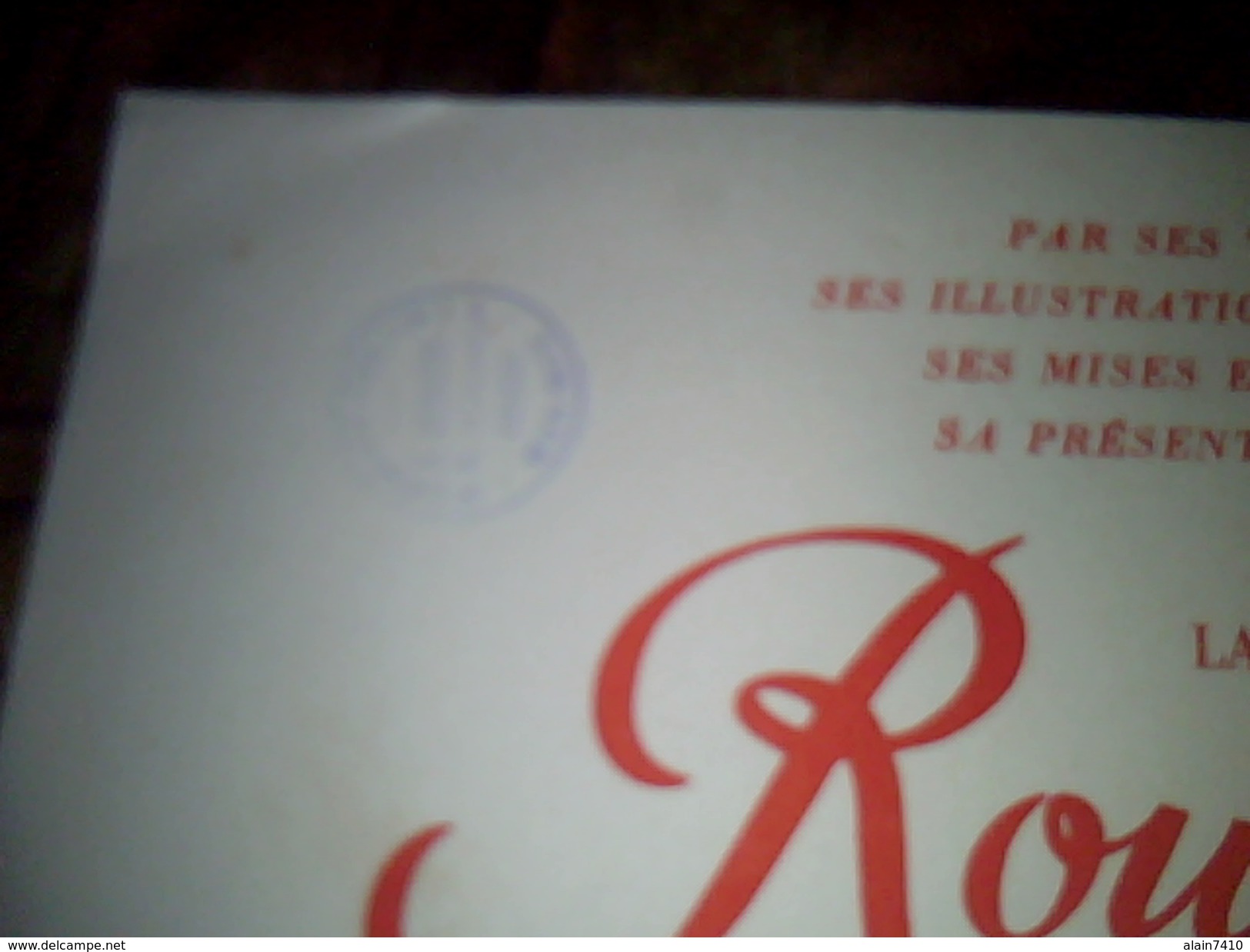 Publicite Buvard   Bibliotheque Rouge Et Or - G