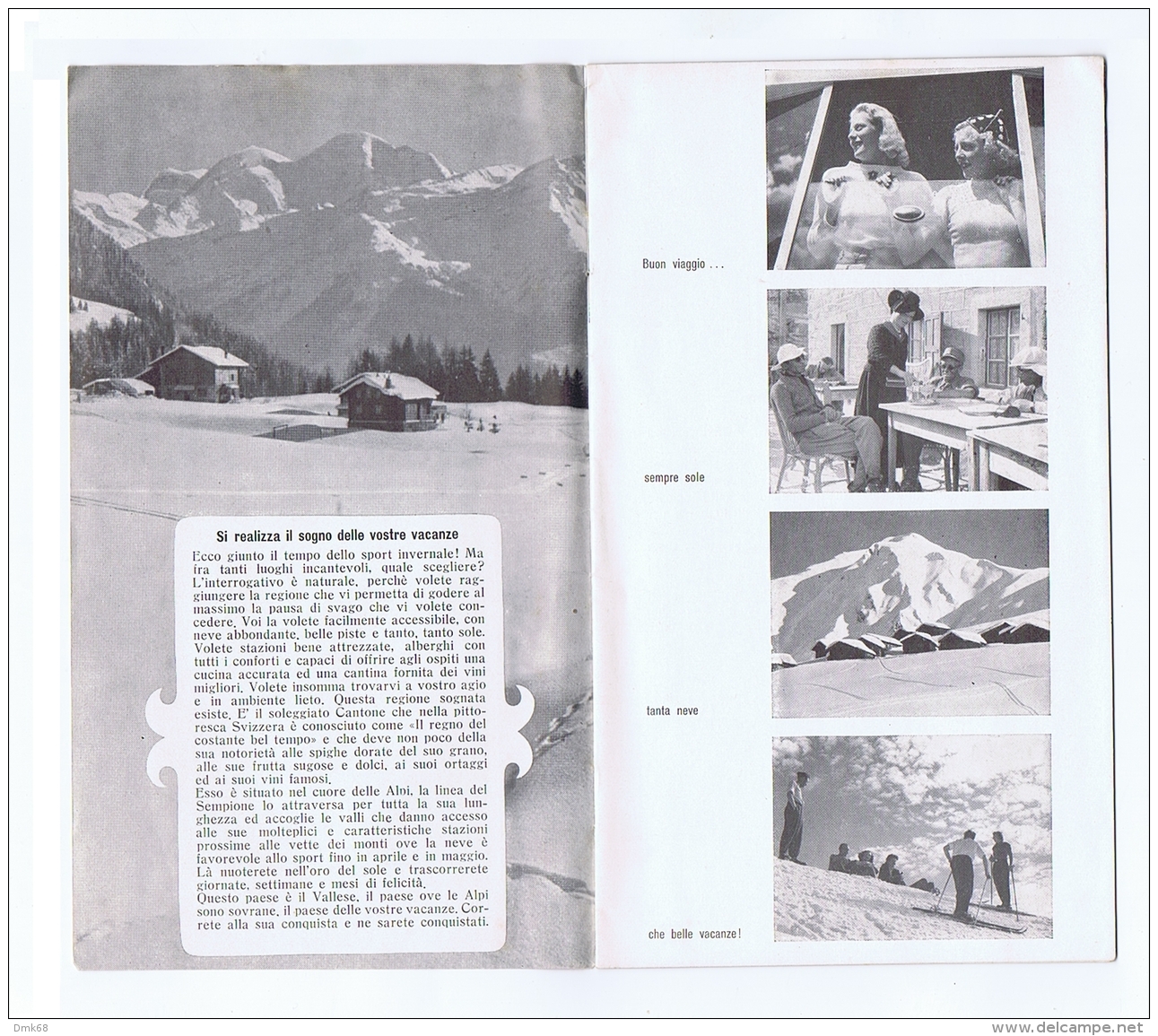 SWITZERLAND  - VALLESE -  BROCHURE / DEPLIANT - 1949/50 - Tourism Brochures