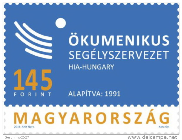 HUNGARY 2016 EVENTS 25 Years Of Hungarian INTERCHURCH AID - Fine Set MNH - Nuevos