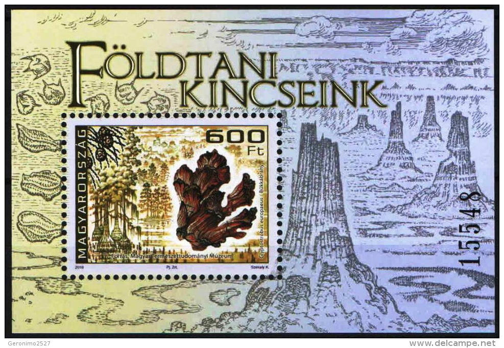 HUNGARY 2016 CULTURE Hungarian Geological Treasures MINERALS - Fine S/S MNH - Neufs