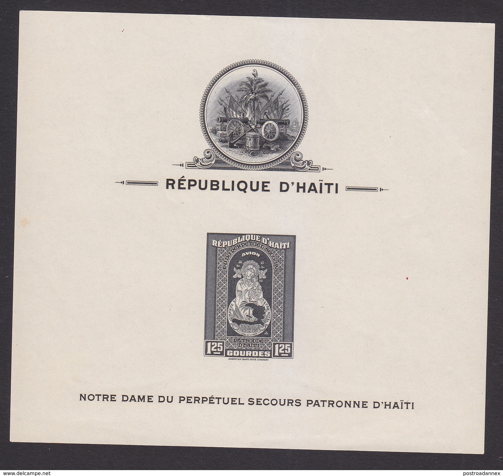 Hati, Scott #C21a, Mint Never Hinged, Madonna, Issued 1942 - Haiti