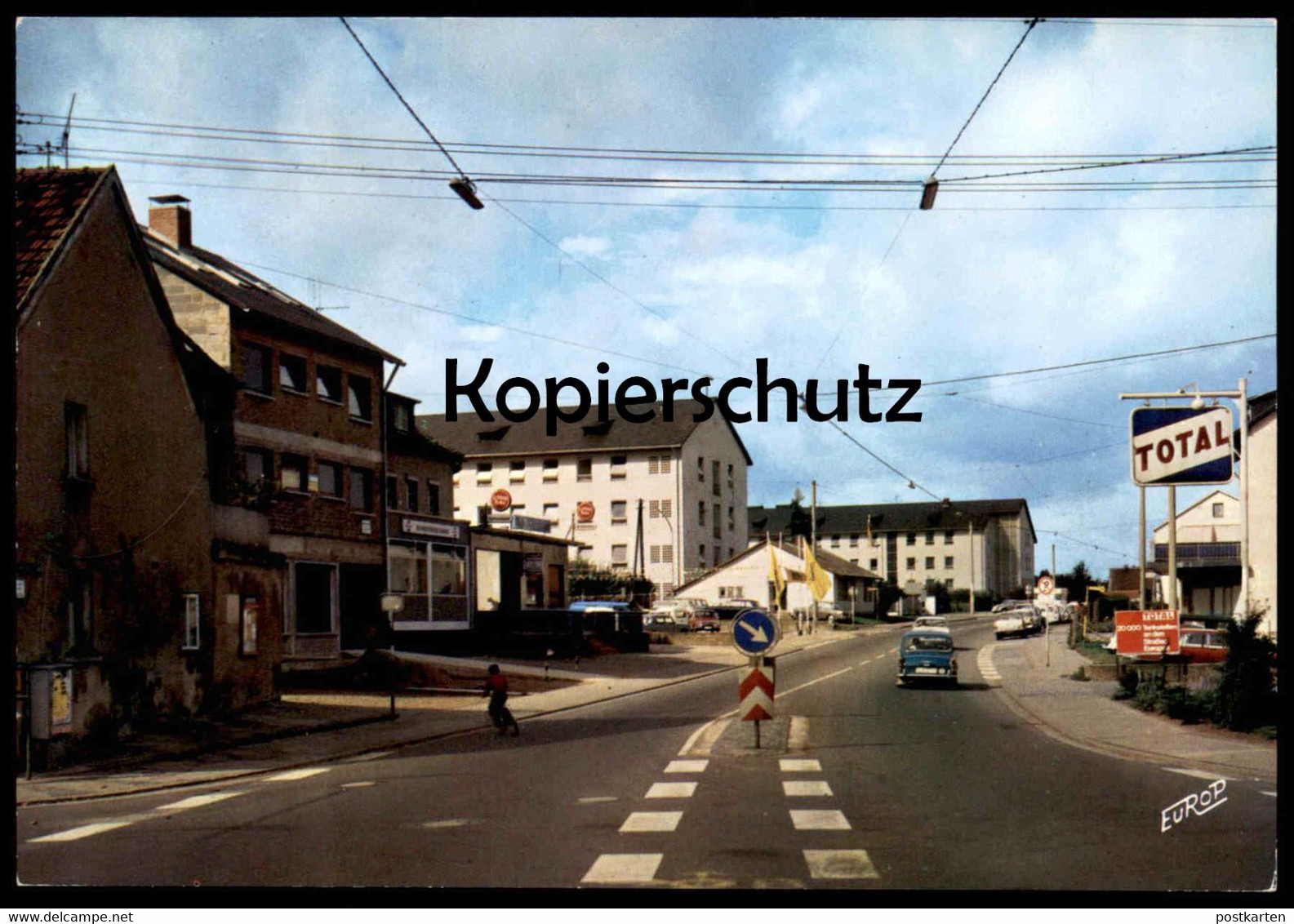 ÄLTERE POSTKARTE LEBACH SAAR TOTAL TANKSTELLE Filling Station-service Sarre Cpa Ansichtskarte Postcard AK - Kreis Saarlouis