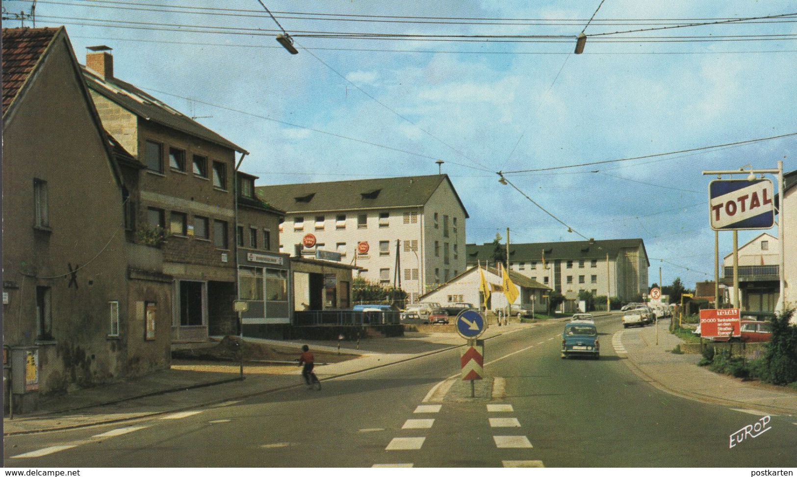 ÄLTERE POSTKARTE LEBACH SAAR TOTAL TANKSTELLE Filling Station-service Sarre Cpa Ansichtskarte Postcard AK - Kreis Saarlouis