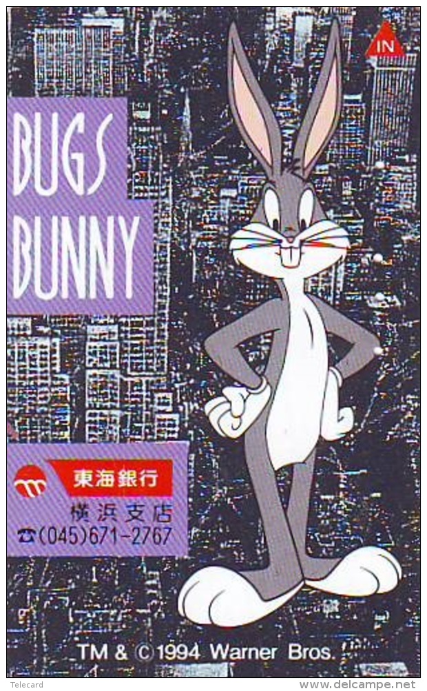 Télécarte Japon * CARTOON * BUGS BUNNY (149) RABBIT * LAPIN * KANINCHEN * KONIJN*  PHONECARD JAPAN * TELEFONKARTE - Comics