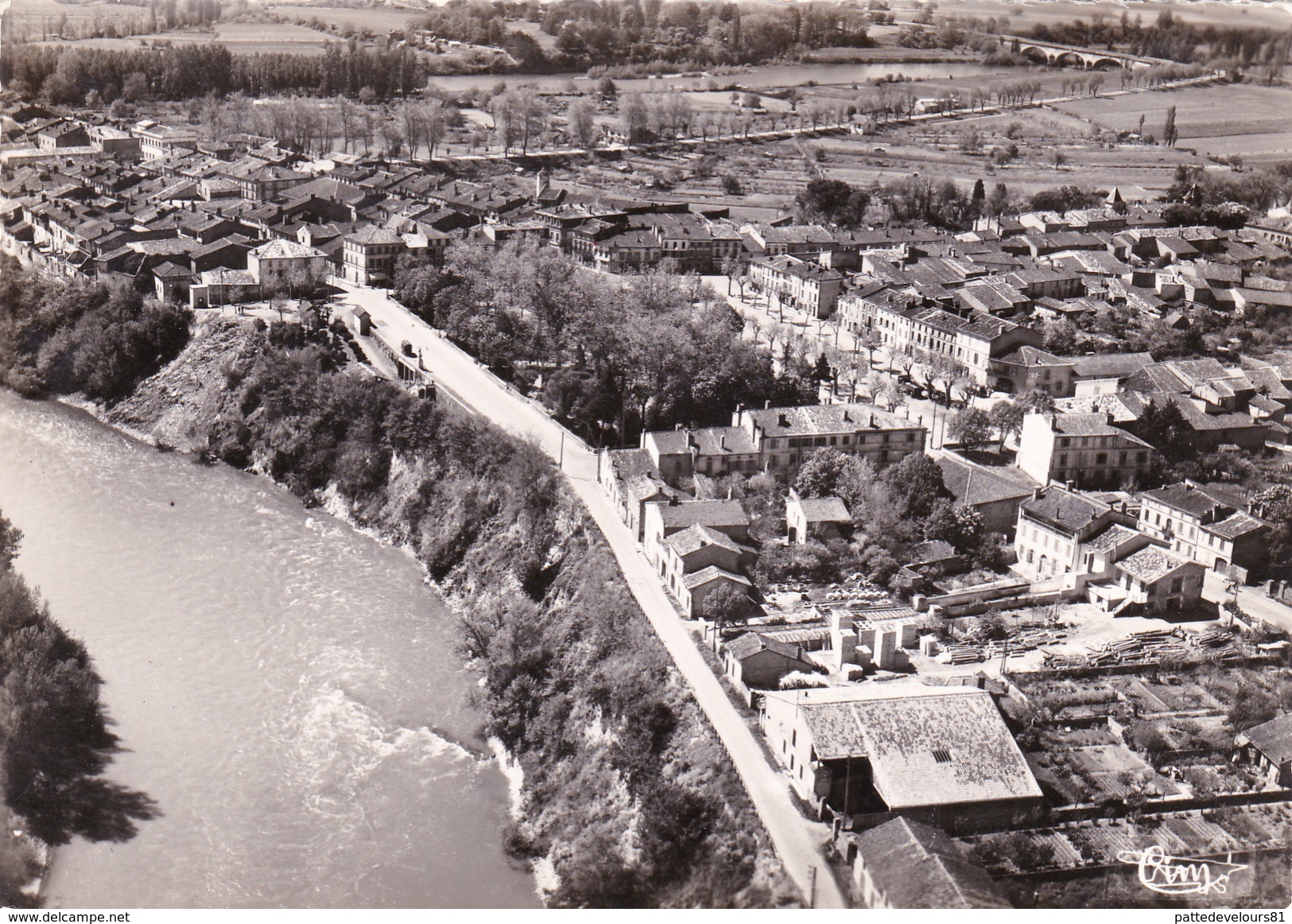 CPSM Dentelée (31)  CARBONNE Vue Générale Aérienne Rives De La Garonne - Otros & Sin Clasificación