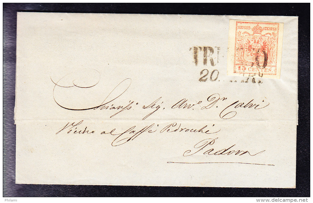 LOMBARDO VENETO, 15 Cts TYPE II Or TYPE III ON COVER. (6AL 273) - Lombardo-Venetien