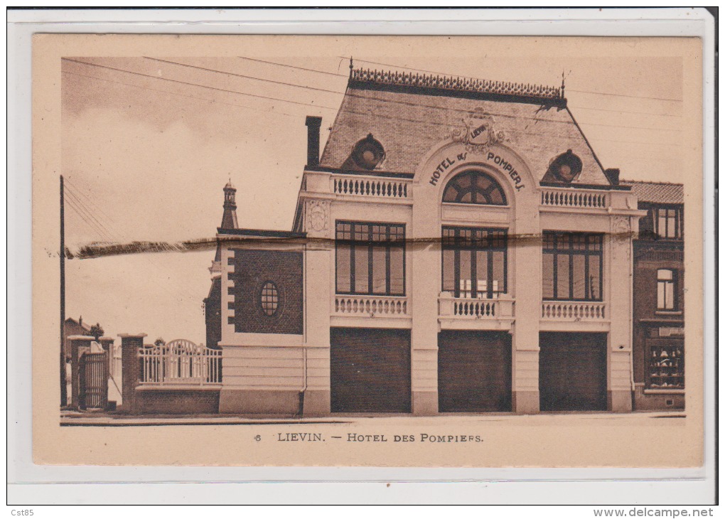 Carte Postale - LIEVIN - Hotel Des Pompiers - Lievin