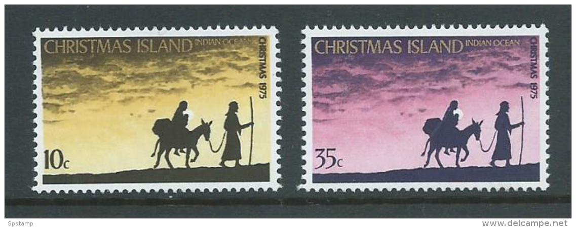 Christmas Island 1975 Xmas Set Of 2 MNH - Christmas Island