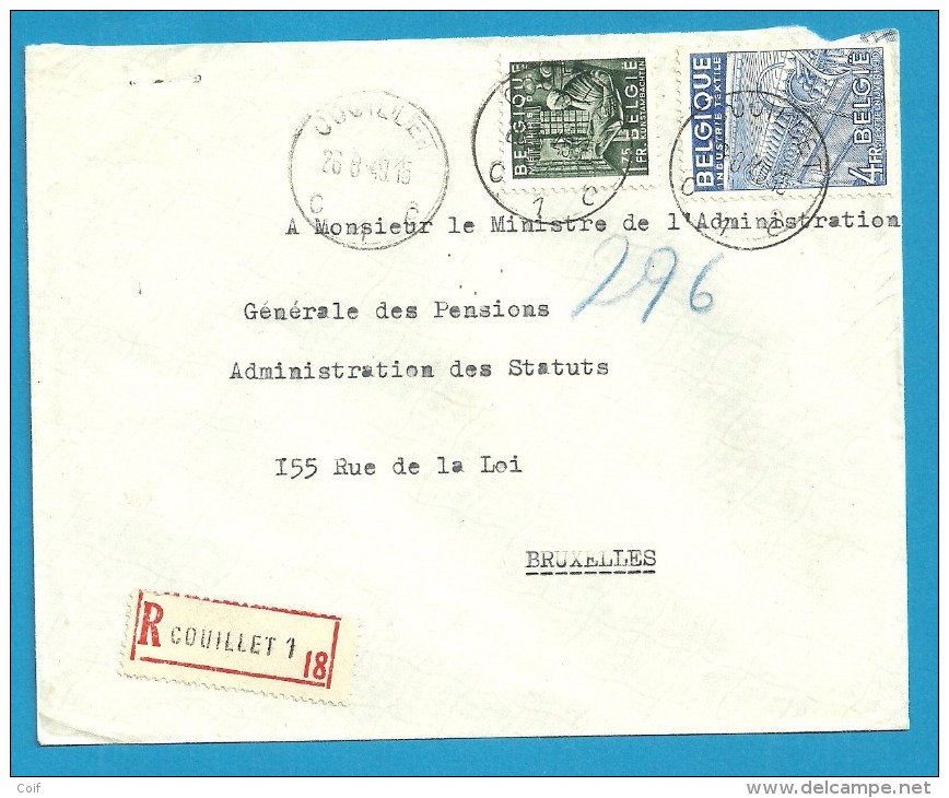 768+771 Op Brief Aangetekend Met Stempel COUILLET 1 (VK) - 1948 Export